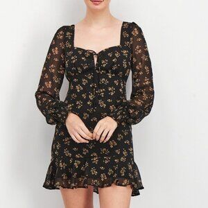 Forever 21 Micro Floral Black Mini ress –  Cottagecore, Coquette, Women’s Small